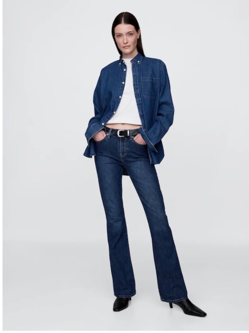 NWT Gap Women’s 18R Baby Boot Mid Rise Blue jeans 34W